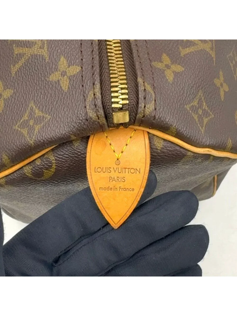 Louis Vuitton Keepall Bandouliere 50 Monogram Leather Brown Boston Bag Gold - Picture 4 of 15